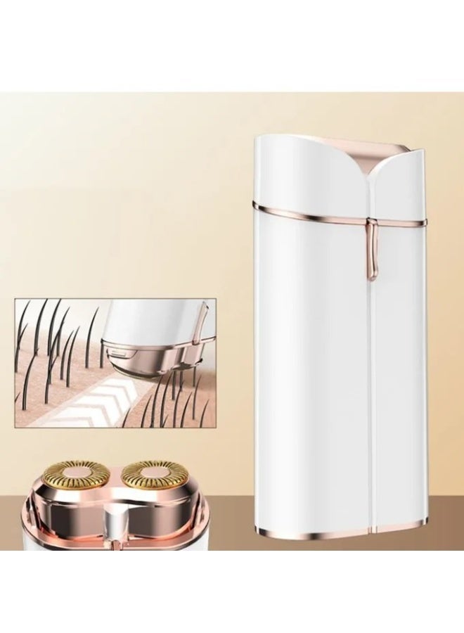 Flawless 2-in-1 rechargeable facial hair remover and eyebrow trimmer for women, gentle and painless hair removal, portable design for daily care - Image 2